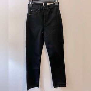 Rag and Bone Black High Rise Ankle Jeans